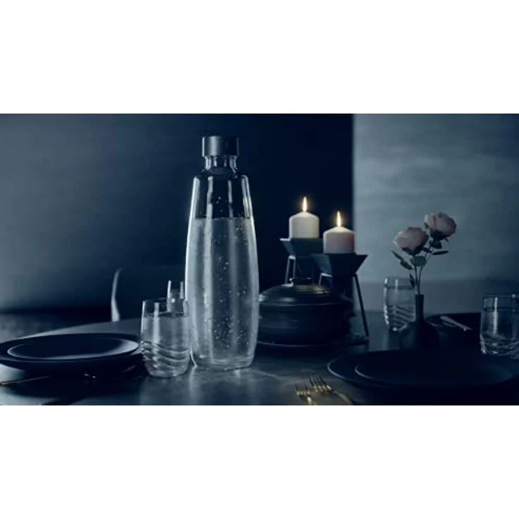 Sodastream Glaskaraffe für Duo-Sprudelwasserbereiter, klare, spülmaschinenfeste Glasflasche, 1 l – Bild 4
