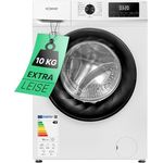 Bomann® Waschmaschine 10kg | max. 1400 U/min | effizienter, leiser & langlebiger Invertermotor | 10 Jahre Motor-Garantie | 15 Programme | Endzeitvorwahl | LED-Display | Washing Machine WA 7110
