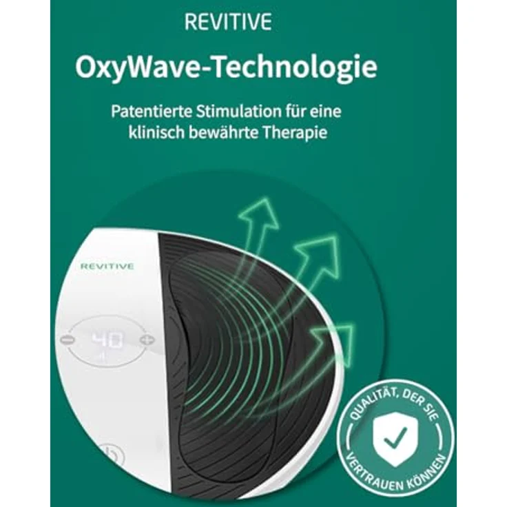 REVITIVE EMS-Fußmassage-Gerät ProHealth, Durchblutungs-Stimulator zur Schmerzlinderung und Verbesserung der Durchblutung, med. OxyWave-Technologie – Bild 4