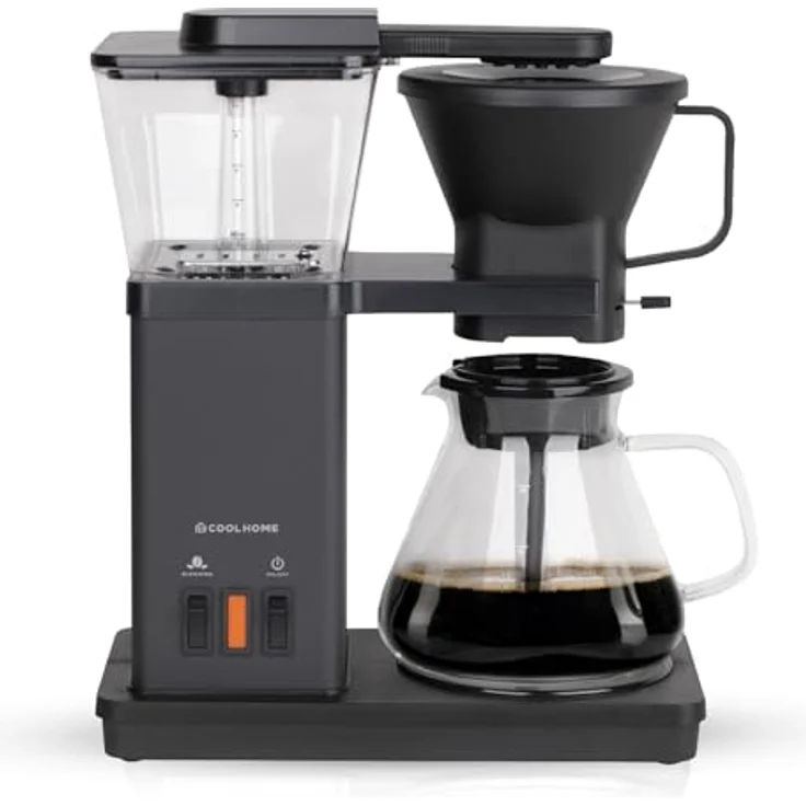 CoolHome Masterbrew Kaffeemaschine - Filterkaffeemaschine mit Blooming Funktion - Schwarz – Bild 1