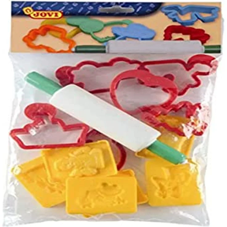 Jovi Förmchen/Ausstecher und Teigroller, für Modelierpaste, 7/6R, 12 Förmchen