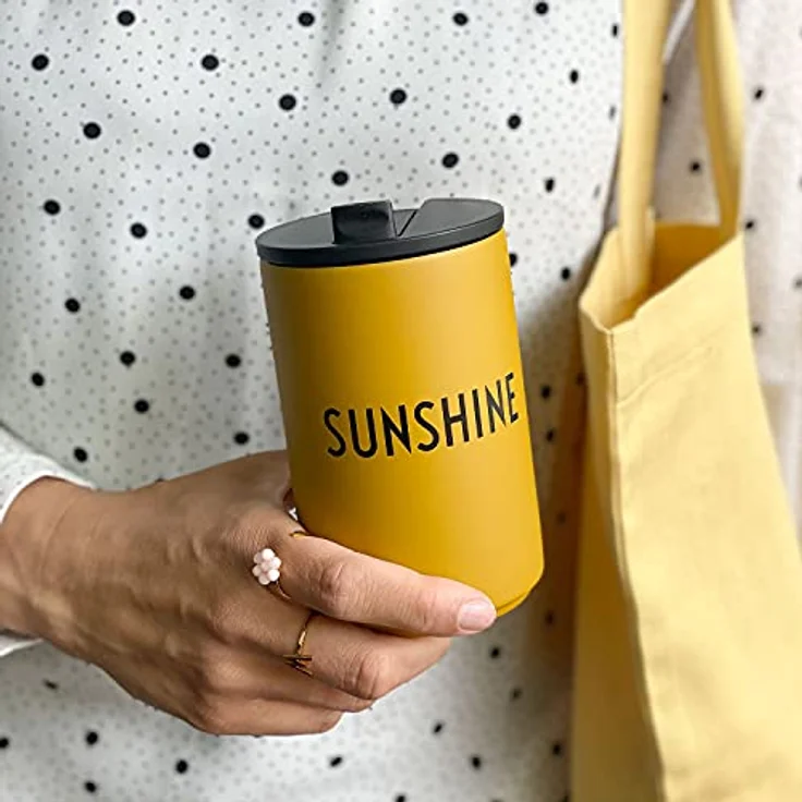 Design Letters Thermobecher 350ml SUNSHINE | muttertagsgeschenk | Dänisches Design Kaffeebecher zu geschenke für mama | Mama tasse | Thermo Kaffeebecher to Go | Verwendung als travel mug – Bild 4