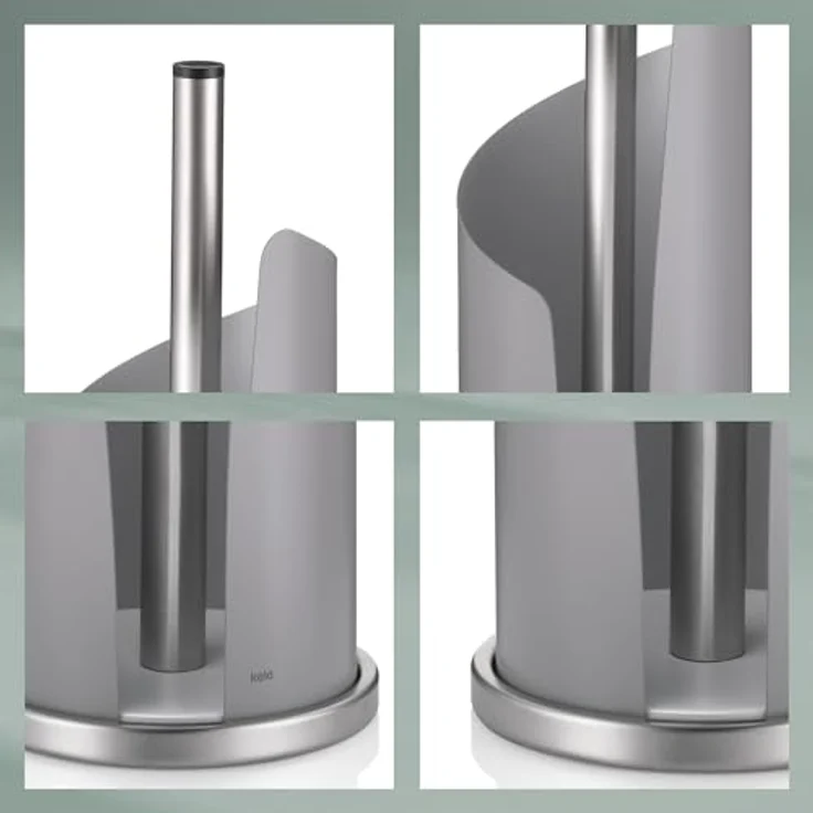 Kela 11203, Küchenrollenhalter Stella, Edelstahl-Metall, 15 cm Durchmesser, Hellgrau – Bild 7