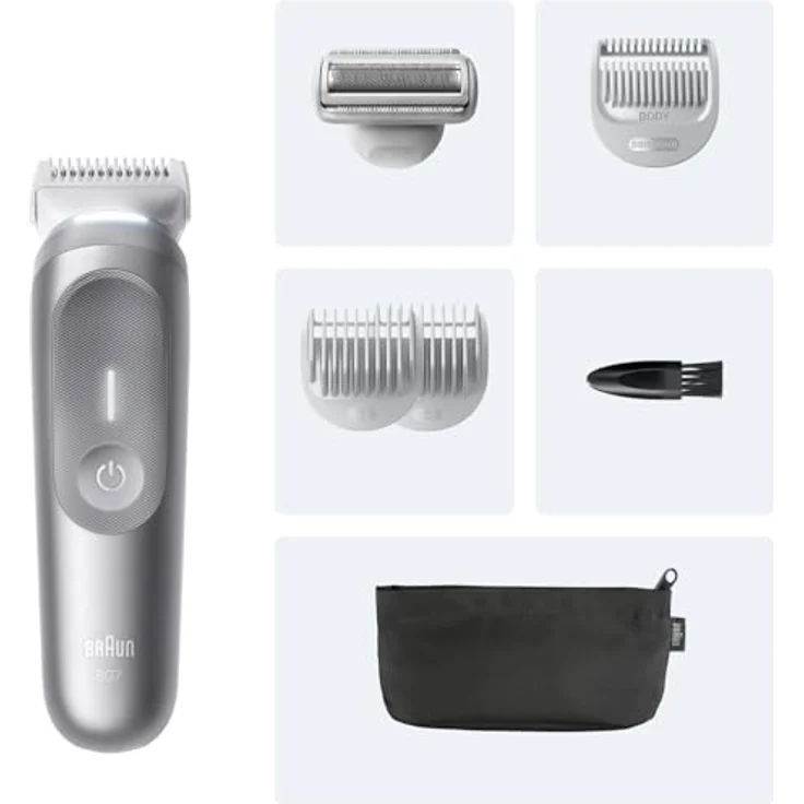 Braun Series 7 BG7550 Bodygroomer, Nass & Trocken, Li-Ion-Akku, Grau – Bild 2