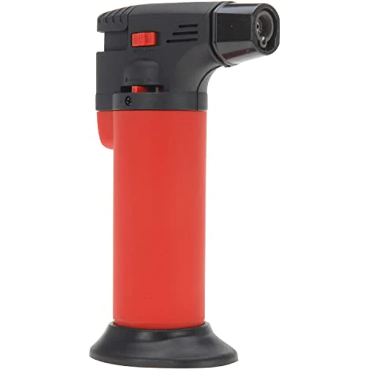 ToCi Gasfeuerzeug Küchenbrenner Flambierer Anzünder Gasbrenner 11cm, nachfüllbarer Crème Brûlée Brenner Flambierbrenner mit Sicherheitsschloss für die Küche, Bunsenbrenner Jet Feuerzeug - Multifunktionales Sturmfeuerzeug in Farbe je nach Verfügbarkeit – Bild 2