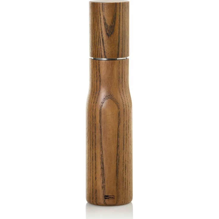 AdHoc Salz-/Pfeffermühle LEVO 27 cm manuell, (1 Stück), Gewürzmühle aus Eschenholz mit langlebigem Keramikmahlwerk, Braun – Bild 1