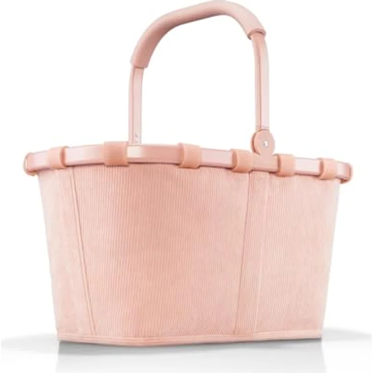 Reisenthel carrybag frame cord Shopper, wasserabweisende Einkaufstasche im Kord-Muster, Nude, 48 x 28 x 29 cm – Bild 1