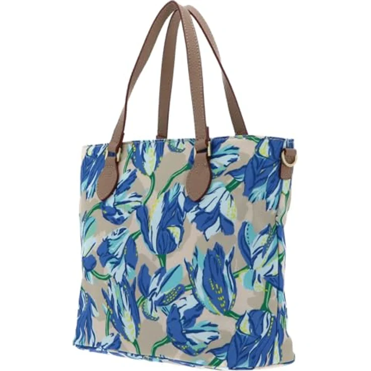 Oilily Hella Handtasche 26 cm, Beige, aus widerstandsfähigem Polyester mit abnehmbarem Umhängeriemen und praktischen Fächern – Bild 4