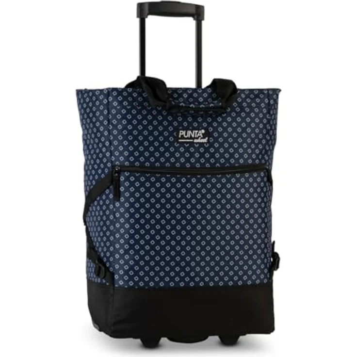 Punta Punta Wheel Einkaufstrolley, 50 cm, royalblau-schwarz, 100% Polyester, kompakte Größe 36 cm x 20 cm – Bild 1