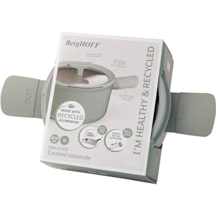 BergHOFF Leo Balance Kochtopf (20cm) - induktion Suppentopf mit Deckel - non stick pot mit CeraGreen-Beschichtung - Moonmist – Bild 3