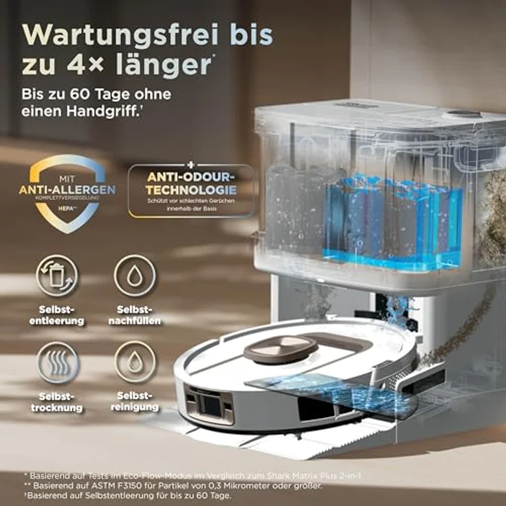 Shark ThermaCharged PowerDetect Nass- und Trocken-Saugroboter mit DirtDetect, FloorDetect, EdgeDetect, NeverStuck-Technologie und automatischer Wischpadreinigung – Bild 8