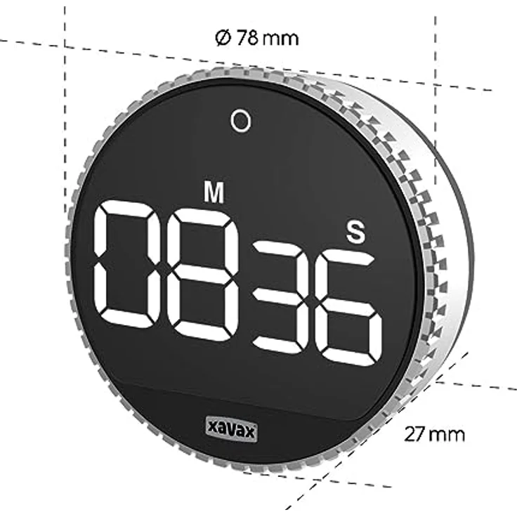 Xavax Timer digital mit Magnet für Backofen, Sport oder Desktop, Eieruhr magnetisch mit Batterie für eine smart Kitchen, digitaler Küchentimer als Kurzzeitwecker oder Küchenwecker mit Alarm u. Ton – Bild 4