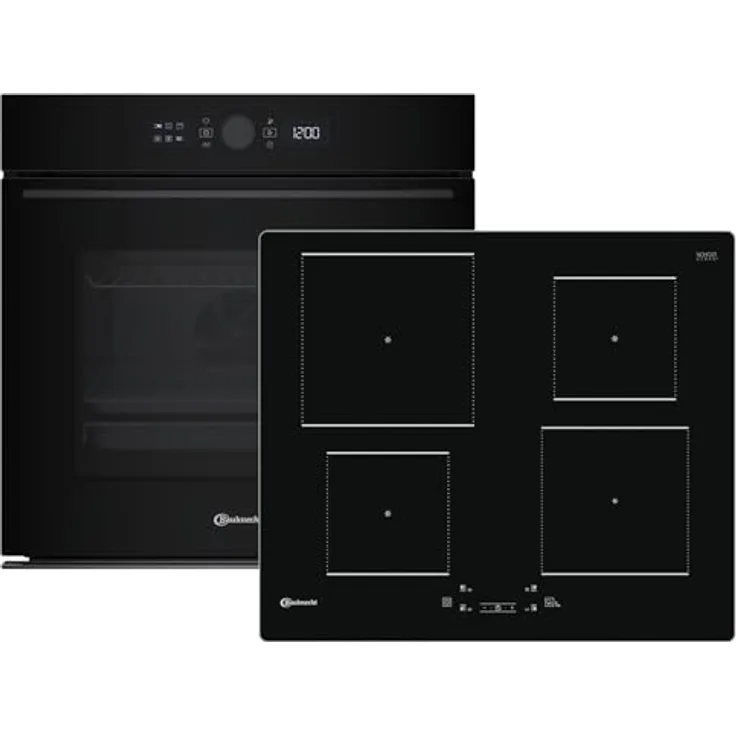 Bauknecht BAKO HYDRO Set Backofen BBI5S8HM1SK + Induktionskochfeld BQ 5160S AL, 15 Backofenfunktionen, Gentle Steam, 60 cm, MyMenu Automatik-Funktionen