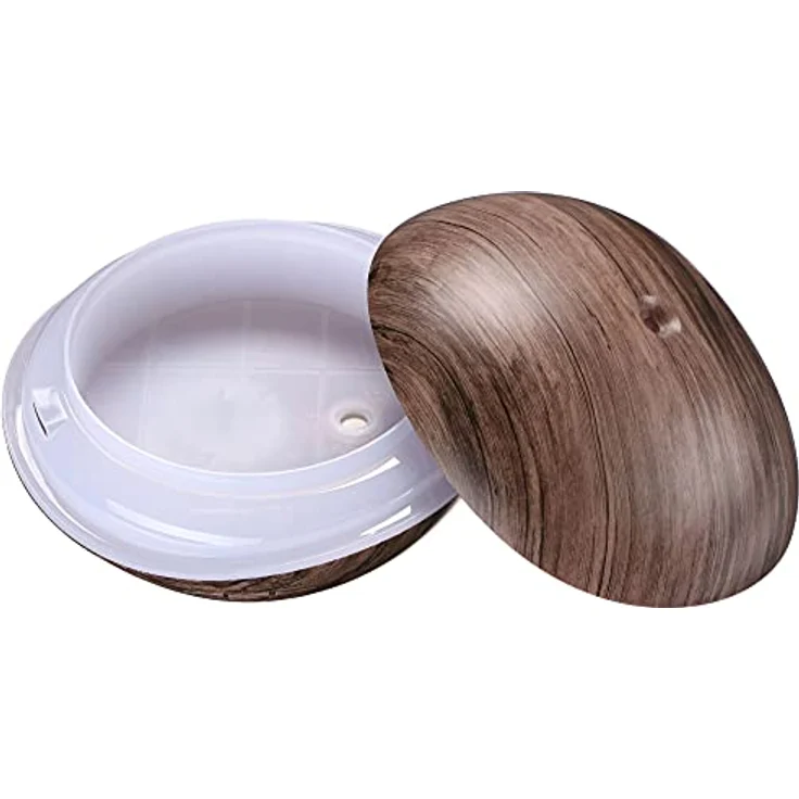 Sixtol Aroma Diffuser, Aromazerstäuber Steingrau Holz, 500 ml mit Lichteffekten für angenehme Raumatmosphäre – Bild 4