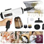 QUBEBU Handdampfreiniger, Multifunktions-Dampfreiniger mit 1200 W, 9 Zubehörteilen, 1.8m Kabel, 600 ml Wassertank, Flächenleistung 40 m², 3 Temperaturstufen