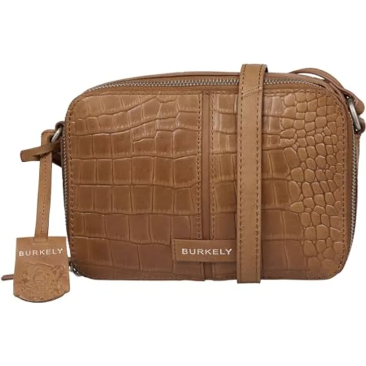 Burkely Cool Colbie Umhängetasche, 100% Leder, 20 cm x 8 cm x 15 cm, braun