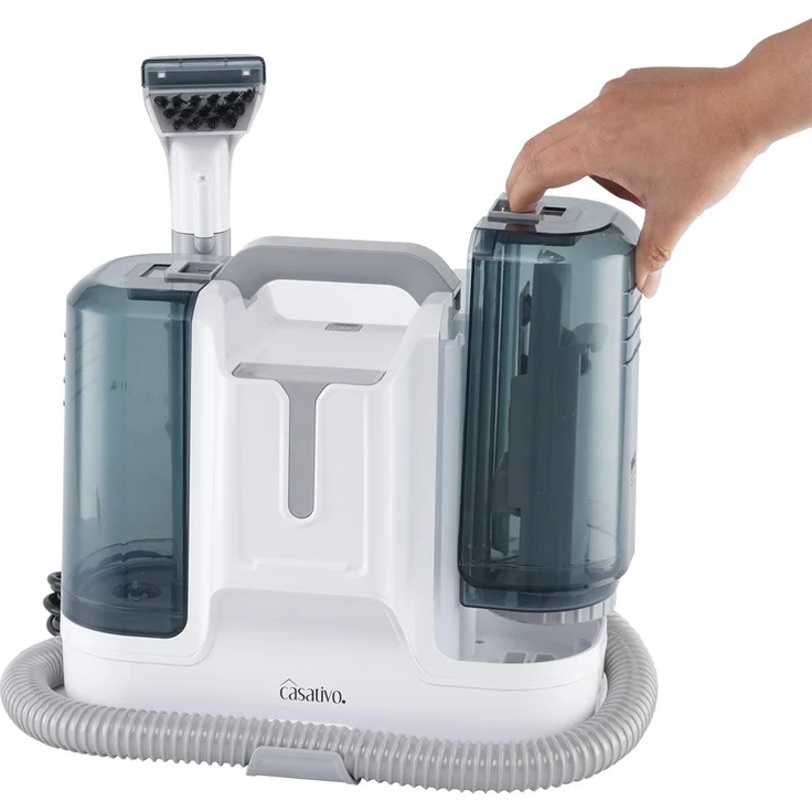 Casativo Premium Waschsauger 450W, 11kPa, für Polster, Autositze & Textilien, mit zwei Wassertanks, rot