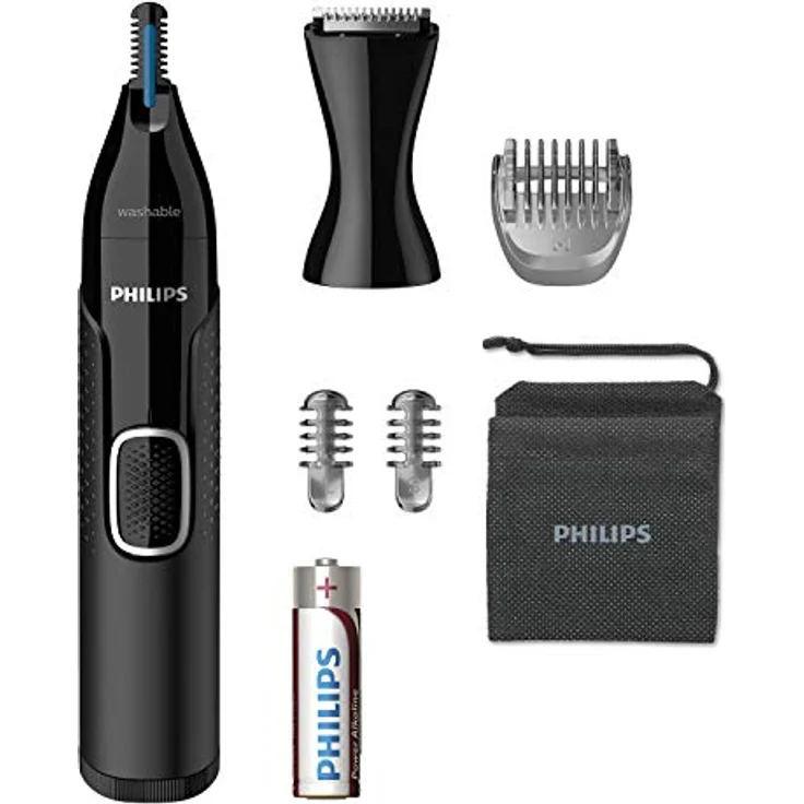Philips Nose Trimmer Series 5000 Nasenhaar, Ohrenhaar und Augenbrauentrimmer mit PrecisionTrim-Technologie (Modell NT5650/16) – Bild 1