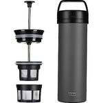ESPRO Reise French Press Ultralight, Mini Coffee Maker mit Thermo-Funktion, 475ml, grau