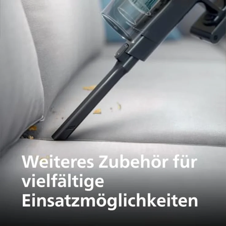 Philips Kabelloser Staubsauger Serie 3000, Leistungsstarke Saugleistung auf Hartböden, 60 Minuten Laufzeit, LED-Düse, Fugen- und Kombinationsdüse, Austauschbarer Akku (XC3032/01) – Bild 5