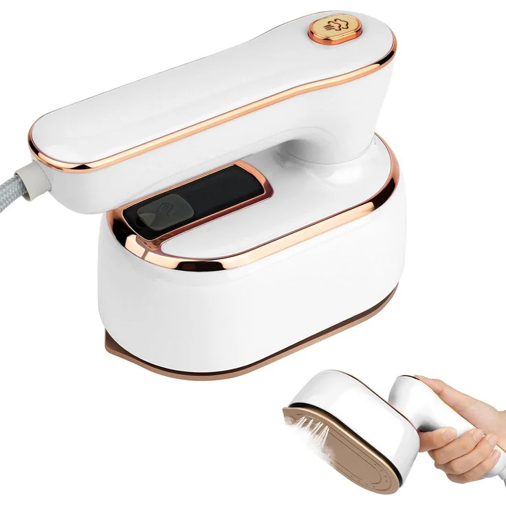 FELIXLEO Mini Dampfbügeleisen, 1000W Tragbar und Faltbar mit 100ml Wassertank in Weiß, 2-in-1 Dampfbügel- und Trockenbügel-Funktion
