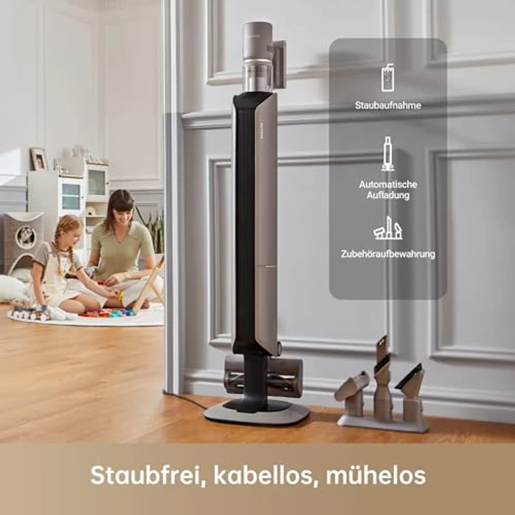 Dreame Z10 Station Staubsauger, 2,5L Staubbeutel für automatische Entleerung, bis zu 90 Tage lang bequem, 150AW starke Saugkraft, bürstenloser Motor mit 108.000 UpM, mit Laufzeit von 65 Minuten – Bild 2