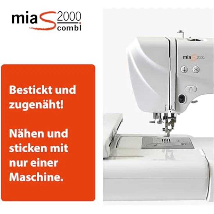 GLAESERhome miaS2000combi Stick- & Nähmaschine, 96 Stick-Designs, 7 Zoll LCD-Touchscreen – Bild 3