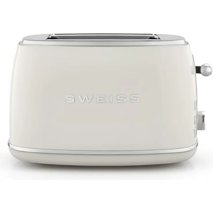 SWEISS Vintage-Toaster GRS8, 850 W mit 2 Schlitzen und 6 Bräunungsstufen, Beige – Bild 1