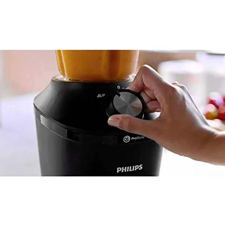 Philips HR2291/01 Standmixer, 600 Watt, 2 Liter Mixbehälter aus Glas, Drehregler, schwarz – Bild 4