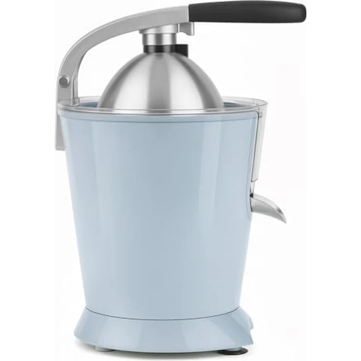 SWEISS Elektrische Zitruspresse ZEST6, 160 W, tropffreier Ausgießer, leistungsstarker Gelenkarm, Blau – Bild 4