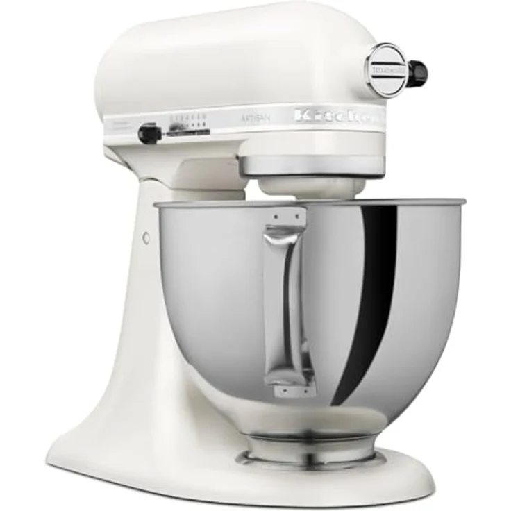 KitchenAid Artisan 5KSM125, Küchenmaschine mit 300 Watt, 4,8 Liter Edelstahl-Schüssel, Beige – Bild 4