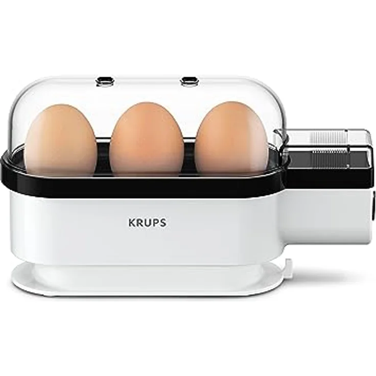 Krups Ovomat Trio Eierkocher, Für bis zu 3 Eier, Inkl. Wasser-Messbecher mit Eierstecher, Eierhalter, Signalton, BPA-frei, EG234115 – Bild 2