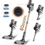 INSE Akku-Hand- und Stielstaubsauger, 50KPa Saugkraft, 60 Minuten Laufzeit, 1,2L Staubbehälter, LED-Beleuchtung, 65dB leise