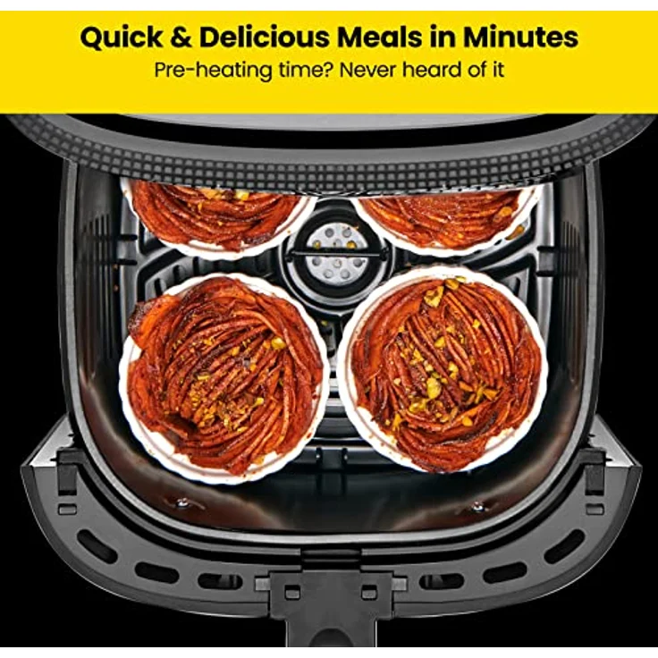 Chefman TurboTouch Air Fryer, The Most Compact And Healthy Way To Cook Oil-Free, One-Touch Digital Controls And Shake Reminder For The Perfect Crispy And Low-Calorie Finish, 5 Qt – Bild 4