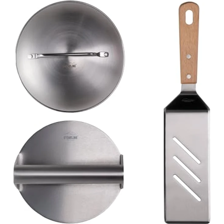 STONELINE Burger Smasher Set, 3 teilig, inkl. Burgerglocke, Wender und Burger Smasher – Bild 2
