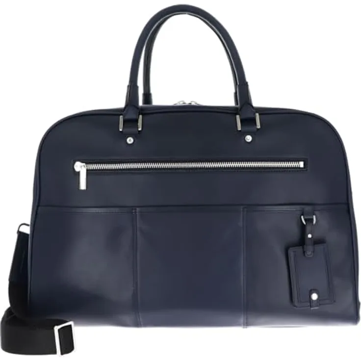 Leonhard Heyden Montreal Weekender Reisetasche, 100% Leder, 52 cm x 24 cm x 36 cm, blau