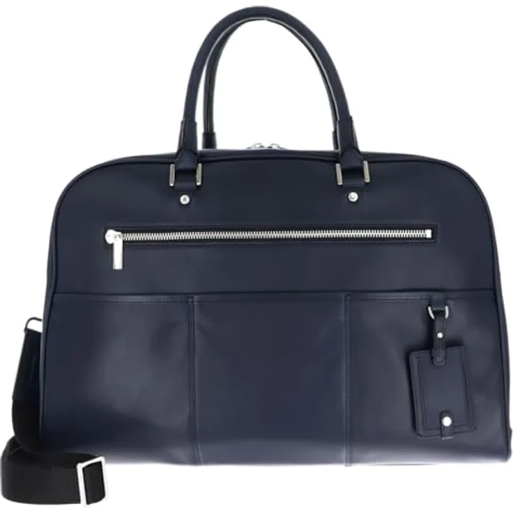 Leonhard Heyden Montreal Weekender Reisetasche, 100% Leder, 52 cm x 24 cm x 36 cm, blau – Bild 1