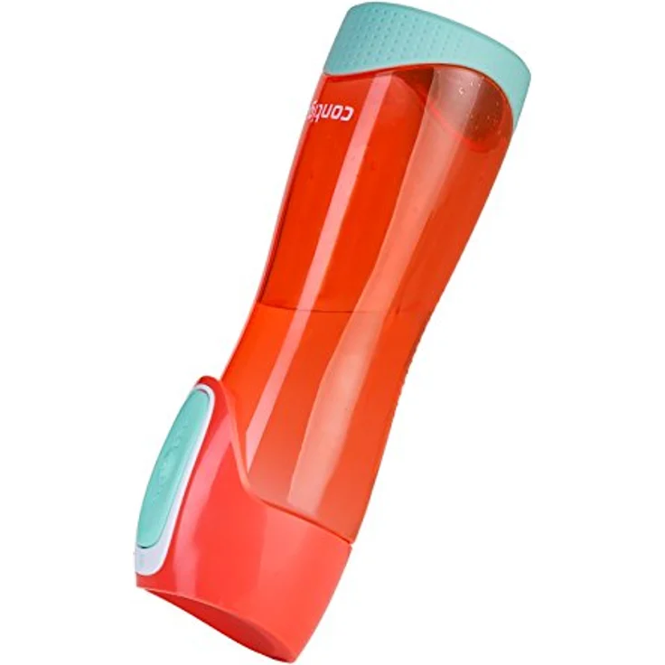 Contigo Trinkflasche Swish Autoseal große BPA-freie Kunststoff Wasserflasche, auslaufsicher, für Sport, Fahrrad, Joggen, Wandern, 500 ml, Orange Türkis – Bild 3