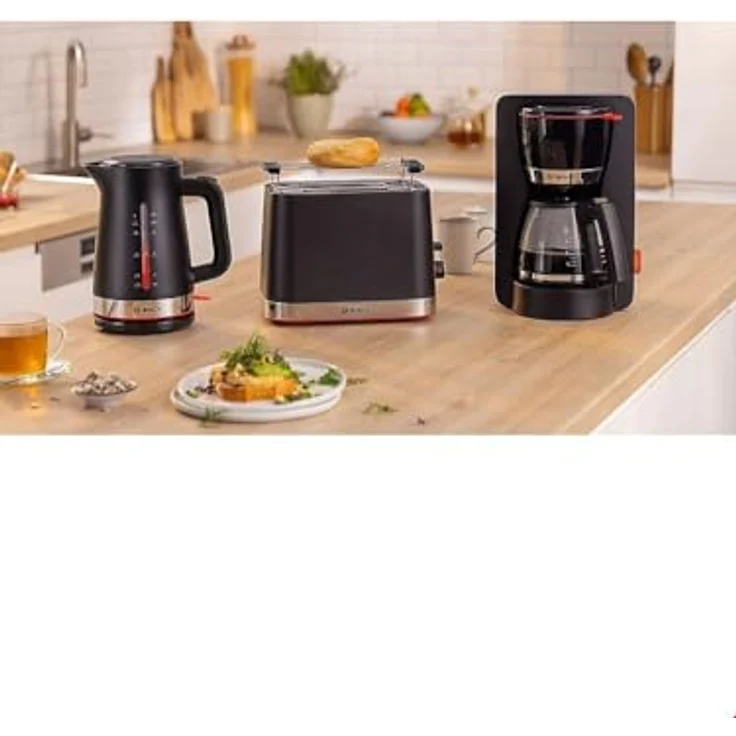 BOSCH Filterkaffeemaschine Elektrische Kaffeemaschine BOSCH TKA4M233 1200 W, Schwarz, 15 Tassen – Bild 5