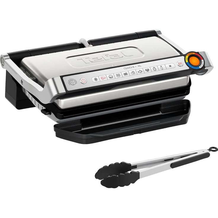 TEFAL GC728D OptiGrill+ XL, intelligenter Kontaktgrill, 9 Programme, automatische Garstufenanpassung, spülmaschinenfest, große Grillfläche