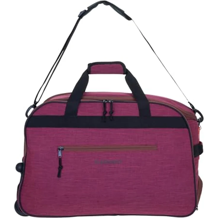 Elephant Reisetrolley Weekender Duffle Travel 55 cm Trolley Rollen (Rot Bordeaux-Braun 13030) – Bild 3