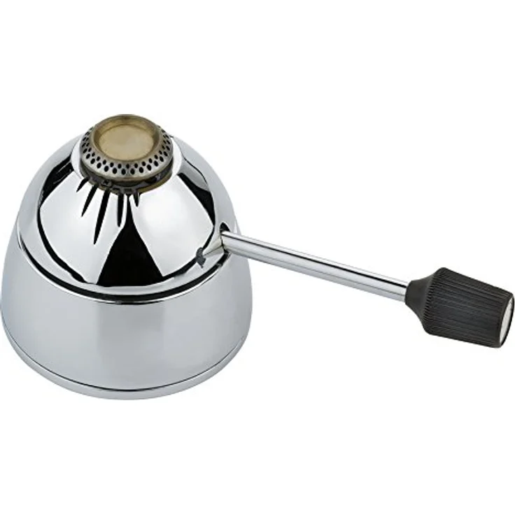Spring Fondue Gasbrenner | Edelstahl | 7 cm Ø, H: 6,5 cm | nachfüllbar mit Feuerzeug Gas | stufenlos regulierbar | geruchlose Flamme | Heizleistung: 0,5 kW – Bild 1