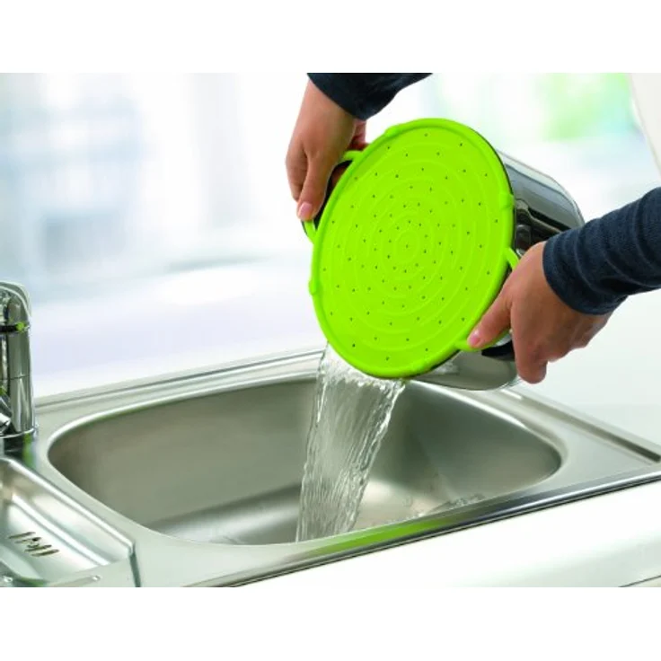 Emsa 514558 Spritzschutz, Ø 31 cm, Silikon, Grün, Smart Kitchen – Bild 6