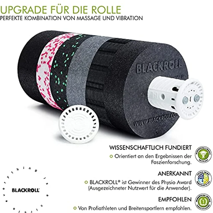 Blackroll Faszienrollen-Set Booster MED, Massagegerät mit Vibrationskern und EPP Rolle für sanfte Selbstmassage – Bild 6