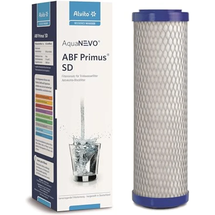 Alvito Auftisch Basic Wasserfilter Set Pure, inkl. Primus SD, leistungsstarke Aktivkohlefilterung, einfache Montage ohne Werkzeug – Bild 3