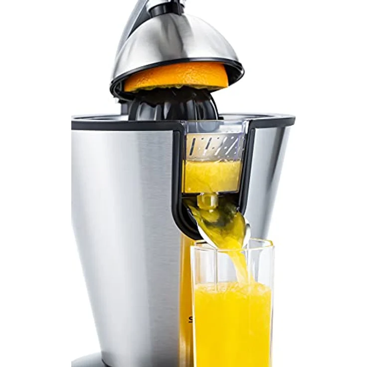 SENYA Elektrische Zitruspresse, Hebelarm, Edelstahl, 0,7 l, 160 W, Edelstahl, Schwarz – Bild 4