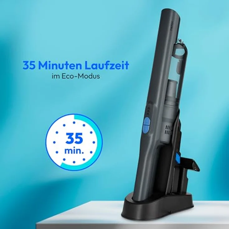 MEDION Handstaubsauger MD12057, kabellos mit HEPA-13 Filter und 20 kPA Saugleistung, grau – Bild 2