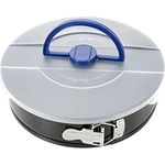 Bubble-Store Kuchen Springform Ø 26 cm mit Deckel und Tragegriff, Stahl Rundspringform zum Backen, Backform antihaftbeschichtet, schwarz