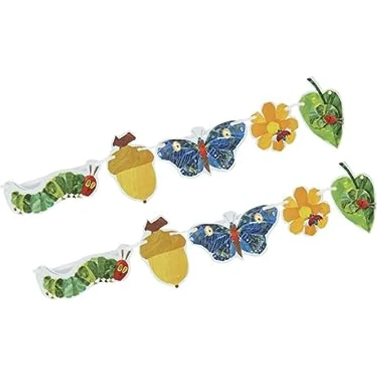 Smiffys 51567 Offiziell lizenziertes Geschirr mit Raupe Nimmersatt für Kinder, Unisex, mehrfarbig, Einheitsgröße