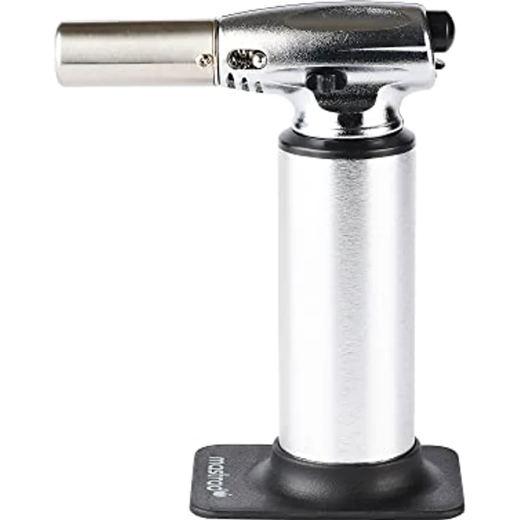 Mastrad Kochbrenner Pro Version, nachfüllbar, Edelstahl, Sicherheitsschloss, anpassbare Flamme, kulinarischer Brenner, Creme Brulee Brenner – Bild 2